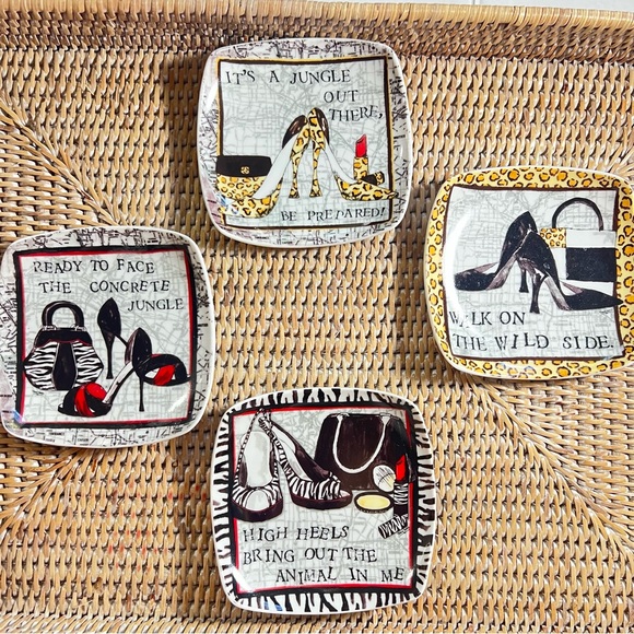 Thirstystone Ceramic Coasters 4 Set Wild side, High heels, Jungle, Animal print - Picture 1 of 7